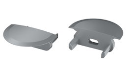 KIMERA-SELDE Perfil de Aluminio Anodizado Plata con Difusor Opal y Tapones 2,02M