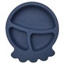 Tom et Zoe Plato Silicona Pulpo Azul para Bebé con 3 Compartimentos Diámetro 20cm