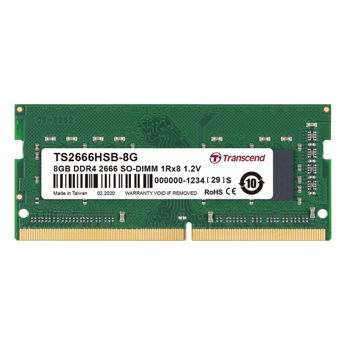 Transcend TS2666HSB-8G Módulo Memoria RAM 8GB DDR4 2666MHz SO-DIMM 260-pin para Portátil