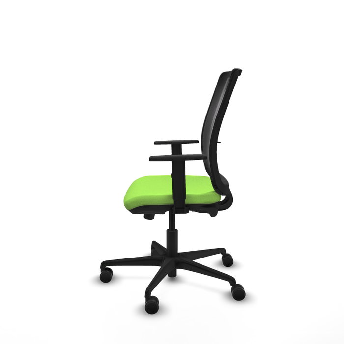 PIQUERAS Y CRESPO Silla de oficina Haches con mecanismo Sincro/Traslack, Pistacho y Negro