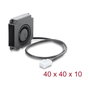 DeLOCK Ventilador radial 12 V CC 40 x 40 x 10 mm, 3 pines, Negro