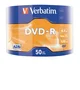 Verbatim DVD-R 4.7 GB 16x, 50 Unidades, Superficie Matt Silver, Paquete Husillo
