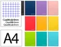 Liderpapel Cuaderno espiral Witty A4 tapa dura 80h 90gr cuadro 6mm con margen colores surtidos