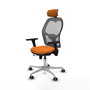 PIQUERAS Y CRESPO Silla de oficina Jorquera Naranja/Gris con mecanismo Sincro/Traslack