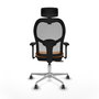 PIQUERAS Y CRESPO Silla de oficina Jorquera Naranja/Gris con mecanismo Sincro/Traslack