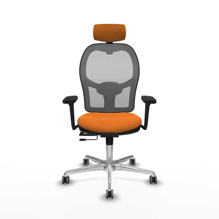 PIQUERAS Y CRESPO Silla de oficina Jorquera Naranja/Gris con mecanismo Sincro/Traslack PIQUERAS Y CRESPO Silla de oficina Jorquera Naranja/Gris con mecanismo Sincro/Traslack