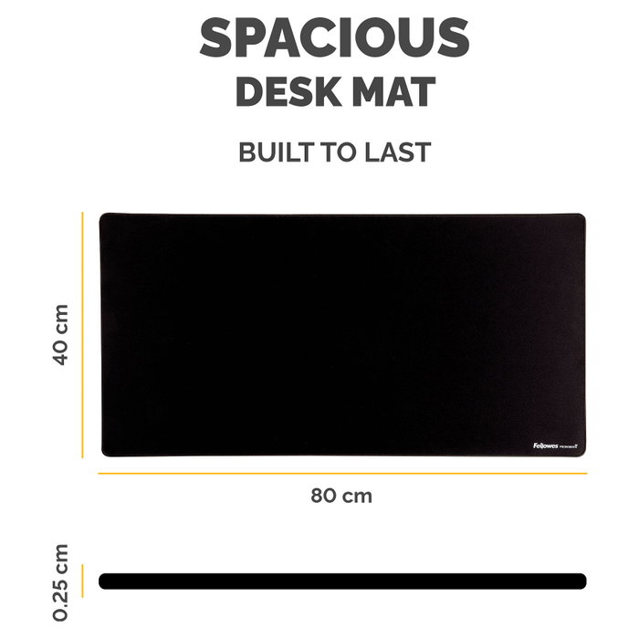 Fellowes Breyta Alfombrilla de Escritorio Grande Negra