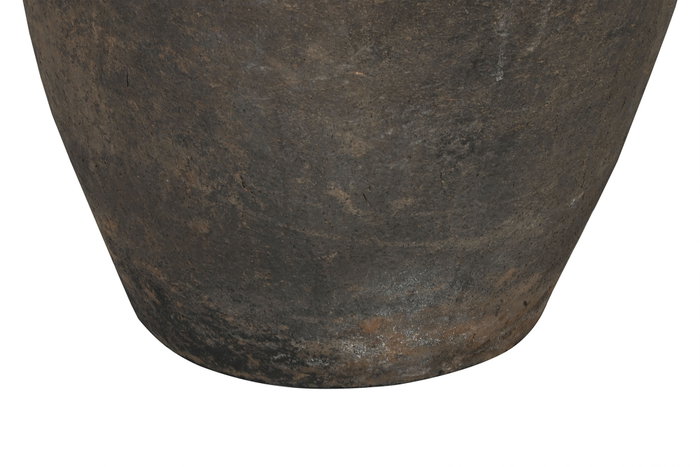 DKD Home Decor Ánfora de Terracota Negra Pieza Única Antigua