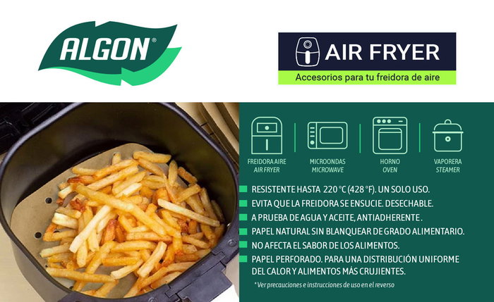 Inde Set de 40 Papeles para Airfryer Perforados Cuadrados 23 cm (24 Unidades) Inde Set de 40 Papeles para Airfryer Perforados Cuadrados 23 cm (24 Unidades)