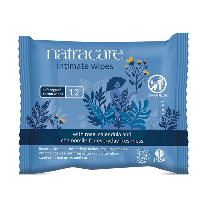 Natracare Toallitas de Higiene Íntima de Algodón Orgánico 12 unidades Natracare Toallitas de Higiene Íntima de Algodón Orgánico 12 unidades