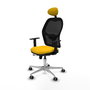 PIQUERAS Y CRESPO Silla de oficina Jorquera con mecanismo Sincro/Traslack, Amarillo/Negro
