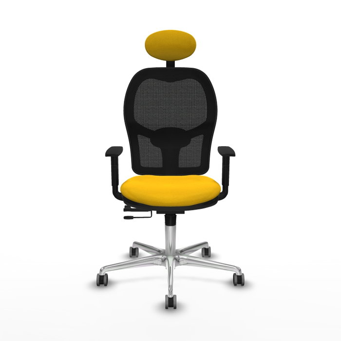 PIQUERAS Y CRESPO Silla de oficina Jorquera con mecanismo Sincro/Traslack, Amarillo/Negro PIQUERAS Y CRESPO Silla de oficina Jorquera con mecanismo Sincro/Traslack, Amarillo/Negro