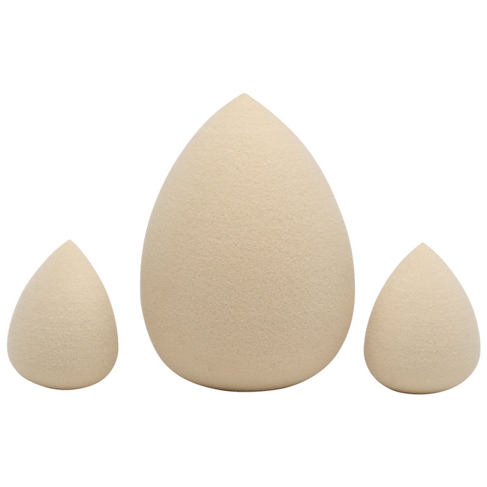 Cosmetic Club Juego de 3 Esponjas de Maquillaje Kawaii (1 Grande, 2 Mini) Colores Surtidos