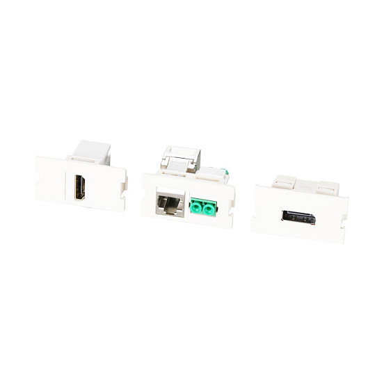 EFB Elektronik ET-25092 Conjunto de marcos multifunción con adaptadores Keystone HDMI y USB EFB Elektronik ET-25092 Conjunto de marcos multifunción con adaptadores Keystone HDMI y USB