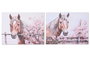 DKD Home Decor Cuadro Lienzo MDF 80x2,5x60 Caballo Surtido de 2 Unidades