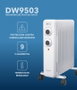 DAEWOO Radiador de aceite de 9 elementos 2000W - blanco