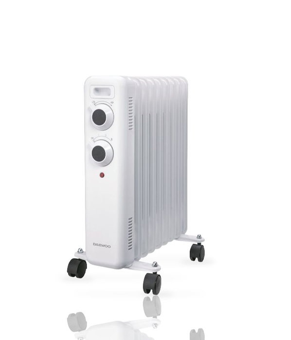 DAEWOO Radiador de aceite de 9 elementos 2000W - blanco