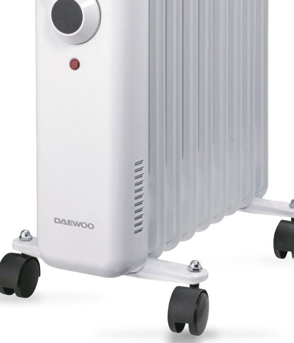 DAEWOO Radiador de aceite de 9 elementos 2000W - blanco