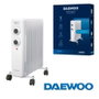 DAEWOO Radiador de aceite de 9 elementos 2000W - blanco
