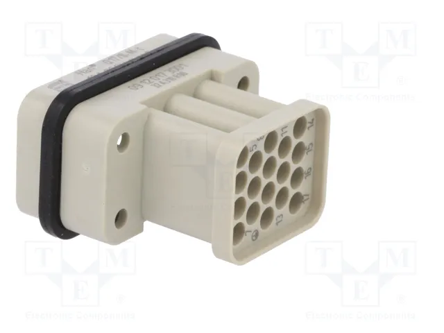 HARTING Han Q 17/0-M-c 10A Plantilla de contacto macho