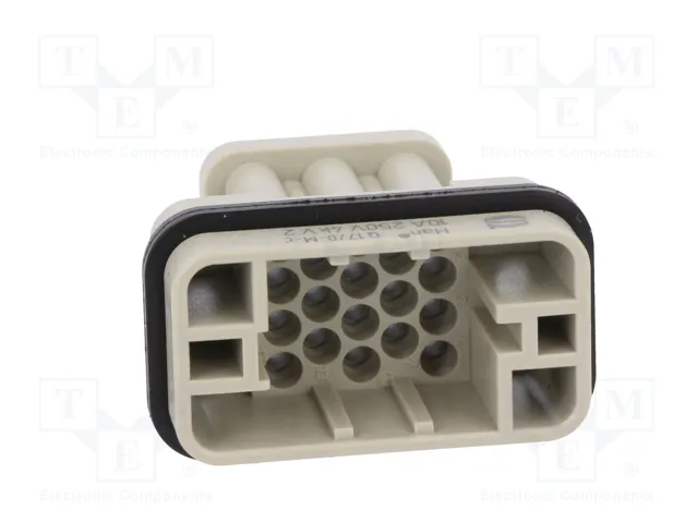 HARTING Han Q 17/0-M-c 10A Plantilla de contacto macho