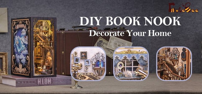 CuteBee Maqueta Book Nook Nebula Common Room