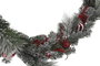 DKD Home Decor Guirnalda LED PVC Nevado Blanco y Rojo 35 LEDs