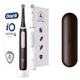 Oral-B iO Series 4 Dúo con funda, Negro y blanco