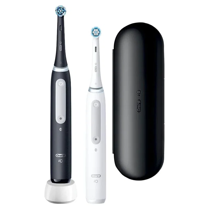 Oral-B iO Series 4 Dúo con funda, Negro y blanco