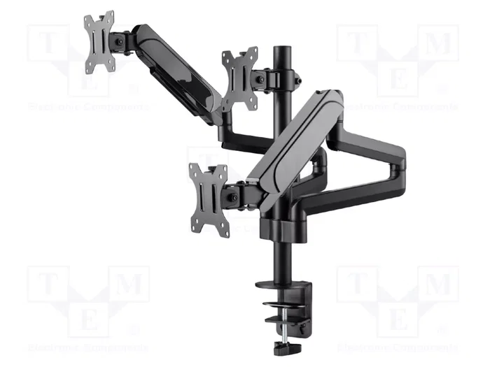 Gembird MA-DA3-01 Soporte para 3 Monitores de Escritorio, Negro