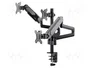 Gembird MA-DA3-01 Soporte para 3 Monitores de Escritorio, Negro