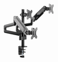 GEMBIRD MA-DA3-01 Soporte para 3 Monitores de hasta 27 pulgadas Negro