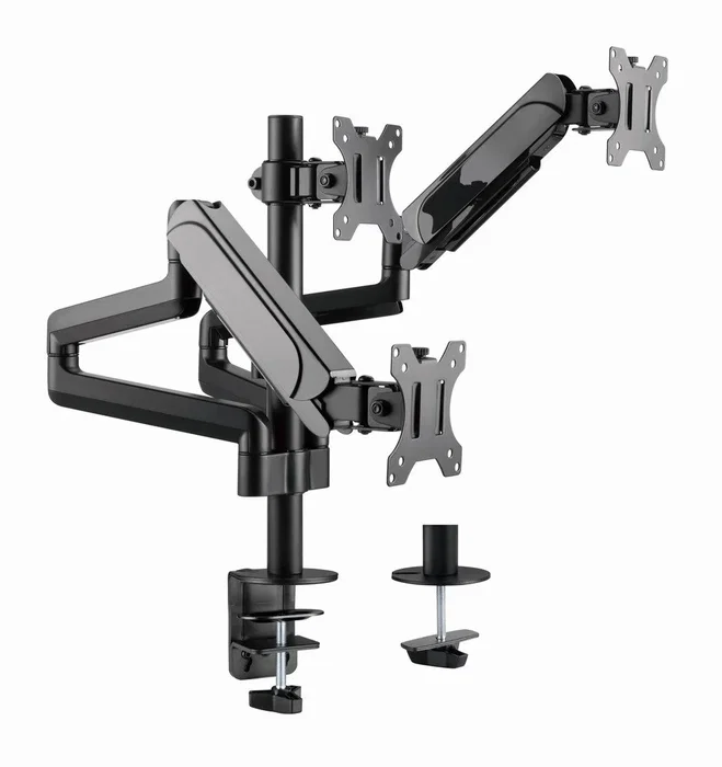 Gembird MA-DA3-01 Soporte para 3 Monitores Ajustable Negro