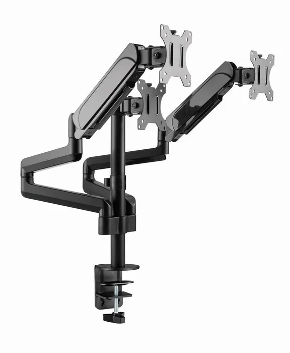 Gembird MA-DA3-01 Soporte para 3 Monitores Ajustable Negro