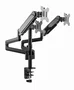 Gembird MA-DA3-01 Soporte para 3 Monitores Ajustable Negro