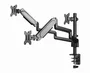 Gembird MA-DA3-01 Soporte para 3 Monitores Ajustable Negro