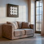 Sofá 2 Plazas Taupe Tejido-Madera 165 X 96 X 86 cm