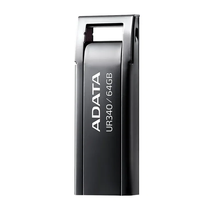 ADATA UR340 USB 64 GB USB Tipo-A 3.2 Gen 2, Velocidad de Lectura 100 MB/s, Negro Metal