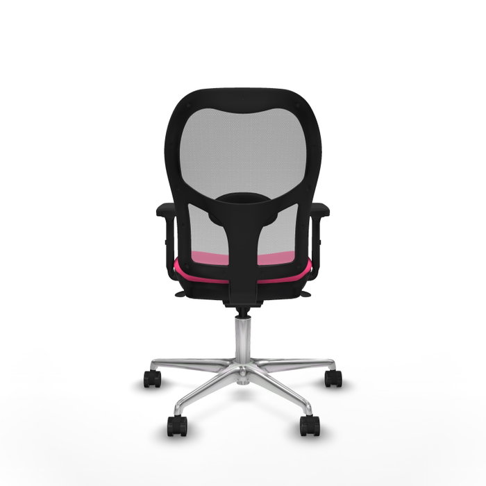 PIQUERAS Y CRESPO Silla de oficina Jorquera Rosa y Gris con mecanismo Sincro
