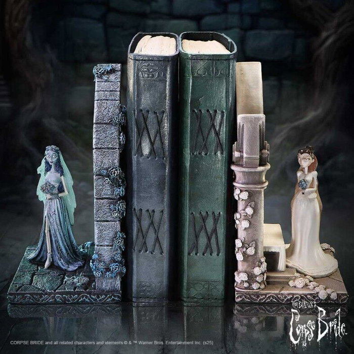 Nemesis Now Sujetalibros Decorativos La Novia Cadáver Emily y Victoria - Figura Resina Coleccionismo Tim Burton