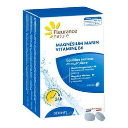 FLEURANCE NATURE Magnesio Marino con B6, 60 Comprimidos para 30 Días