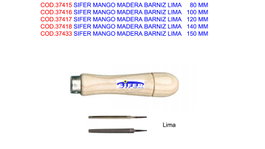 SIFER Mango de Madera Barnizada Lima 150 mm