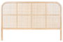 DKD Home Decor Cabecero de Cama Rubberwood y Ratán Natural 180x120 cm