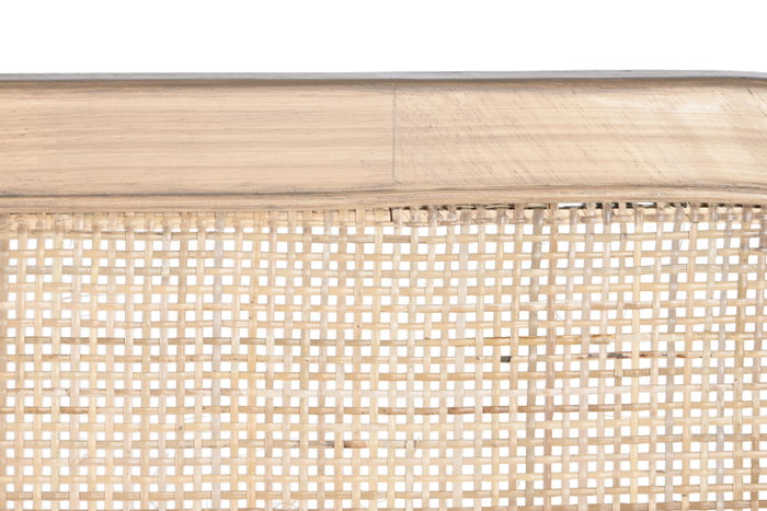 DKD Home Decor Cabecero de Cama Rubberwood y Ratán Natural 180x120 cm DKD Home Decor Cabecero de Cama Rubberwood y Ratán Natural 180x120 cm