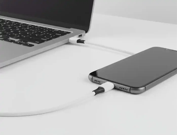 Q-connect Cable USB-C a USB-C PVC 1m Blanco