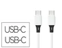 Q-connect Cable USB-C a USB-C PVC 1m Blanco