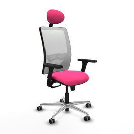 PIQUERAS Y CRESPO Silla de oficina Zulema Rosa y Blanco