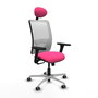 PIQUERAS Y CRESPO Silla de oficina Zulema Rosa y Blanco