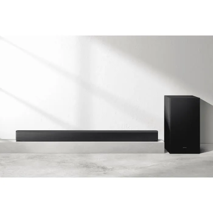 Samsung HW-B66CF/XE Barra de Sonido de 3.1 Canales con Subwoofer Inalámbrico de 6.5'' - HP Central, Adaptive Sound Lite