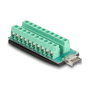 DeLOCK Adaptador USB Type-E Key A Macho a Bloque de Terminales de 20 Pines Verde
